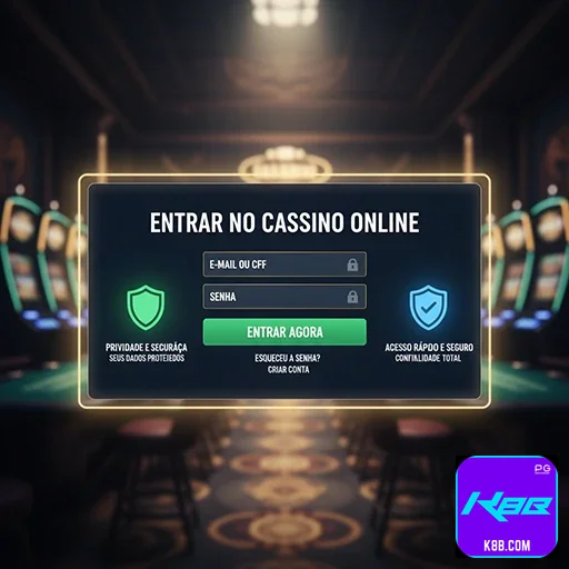 Tela mobile da k8b.com com promoções e vantagens